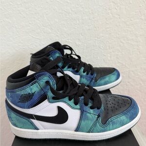 Nike Kids High-Top Sneakers - Teal and Black